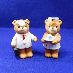 Vintage Enesco Doctor Nurse Bear Figurines Lucy & Me